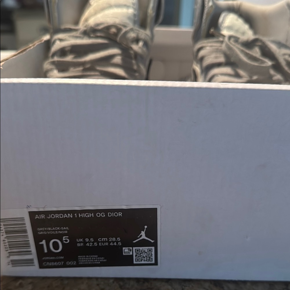 Jordan Air High OG Dior - Gray and White